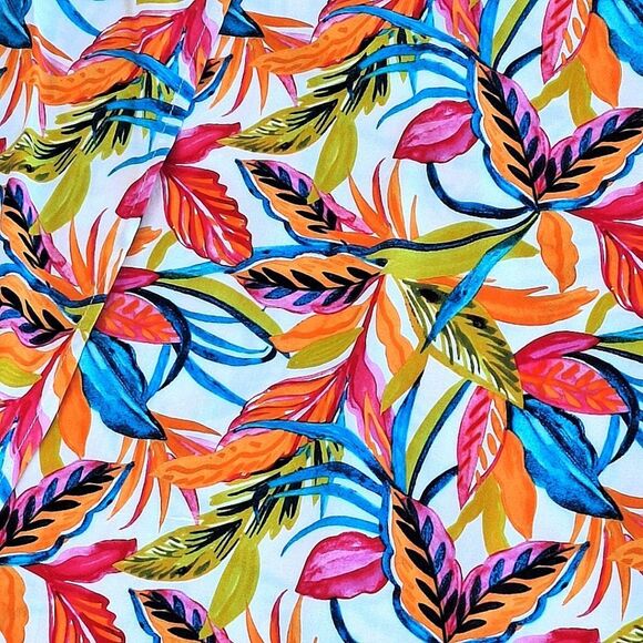 Women's 3X Wide Leg Island Lounge Pants Tropical Floral Flowy Relaxed - Picture 7 of 16